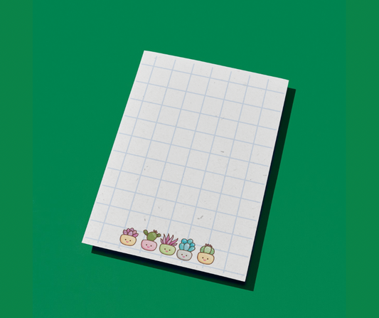 Succulents FRIDGE Magnet Note Pad